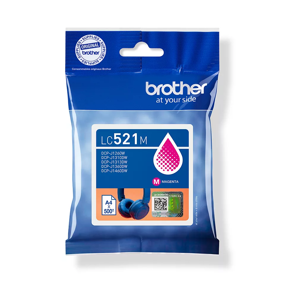 Cartouche d'encre Brother LC-521 Magenta